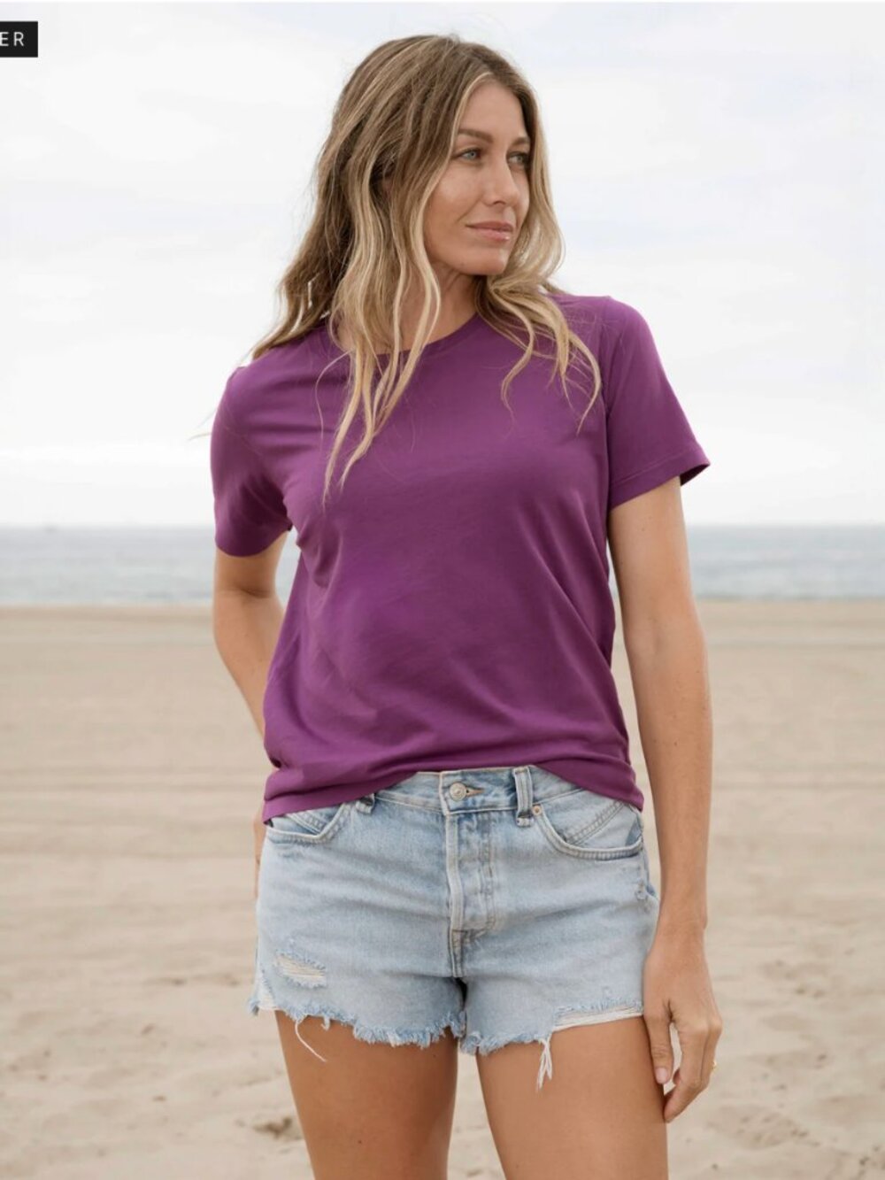 The Classic T-shirt Company Plum Purple Organic Cotton T-shirt
